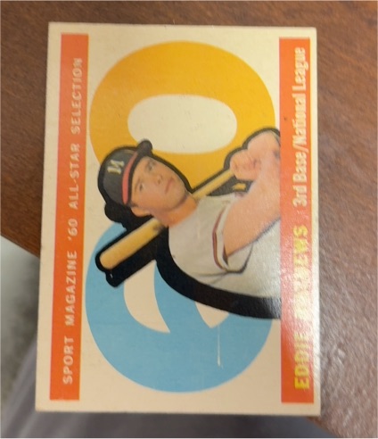 1960 Topps #558 Eddie Mathews — front
