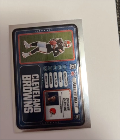 2025 Panini Donruss Optic #3 Shedeur Sanders Passing Grade Rookie Card — front