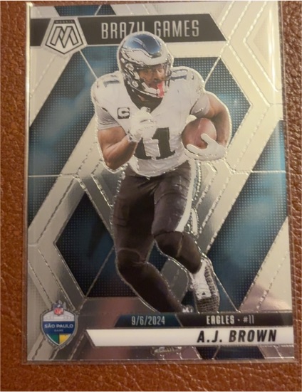 2025 Panini Mosaic #266 A.J. Brown Brazil Games — front