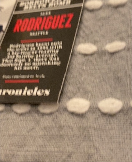 Alex Rodriguez Chronicles Card — front