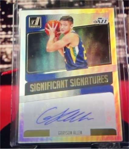 2018-19 Donruss Significant Signatures #SS-GAL Grayson Allen — front