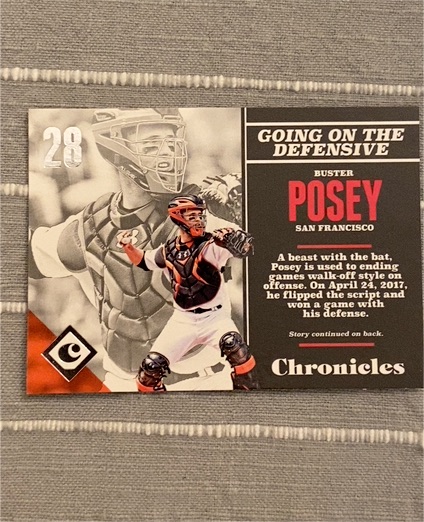 2017 Panini Chronicles #28 Buster Posey — front