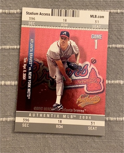 2004 Fleer Authentix #38 Greg Maddux — front