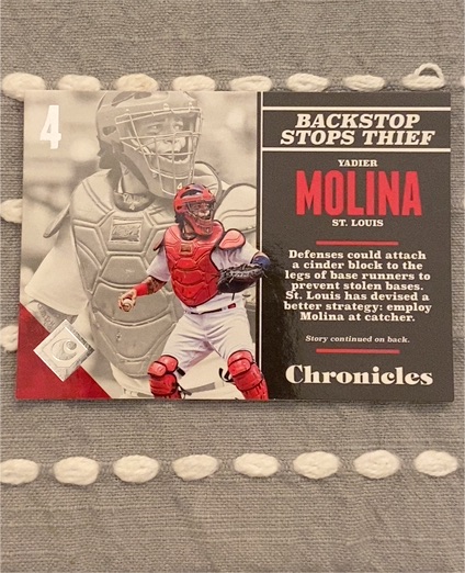 2017 Panini Chronicles #72 Yadier Molina — front