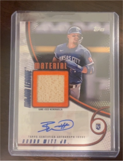 2025 Topps Major League Material #9 Bobby Witt Jr. — front