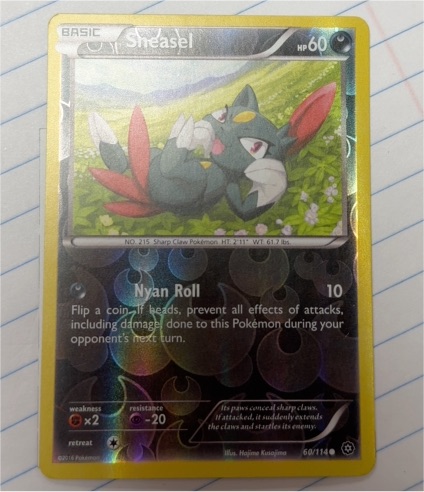 2016 Pokémon XY Steam Siege #60 Sneasel — front