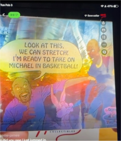 1993 Upper Deck Looney Tunes Michael Jordan/Reggie Jackson Hologram — front