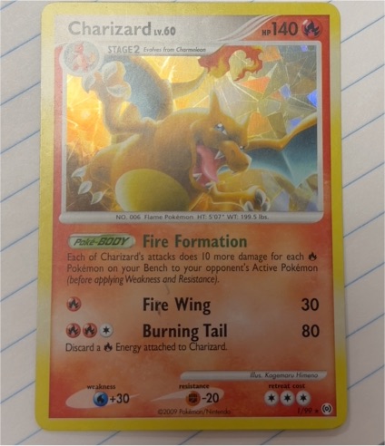 2009 Pokémon Platinum Arceus #1 Charizard — front