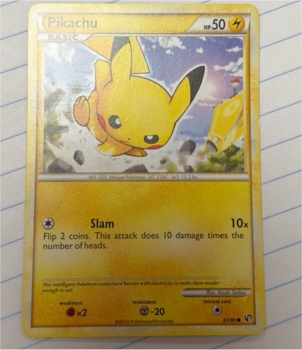 2010 Pokémon HeartGold & SoulSilver Undaunted #61 Pikachu — front