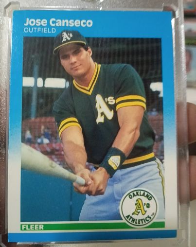 1987 Fleer #389 Jose Canseco Oakland Athletics — front