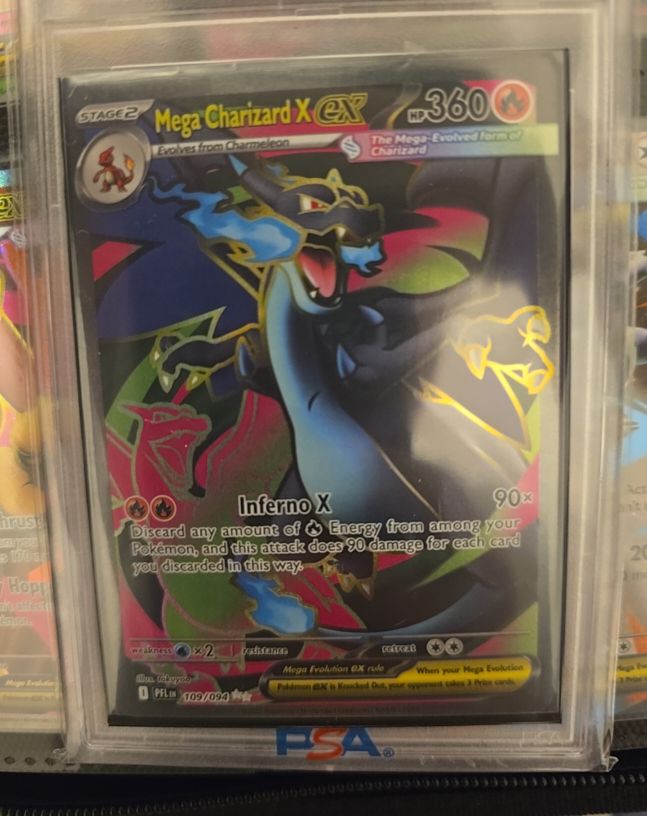 2025 Pokemon Mega Charizard X ex #109/094 Phantasmal Flames — front