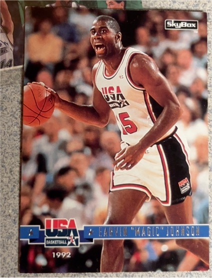1992 SkyBox #87 Earvin "Magic" Johnson USA Basketball — front