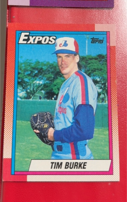 1990 Topps #195 Tim Burke — front