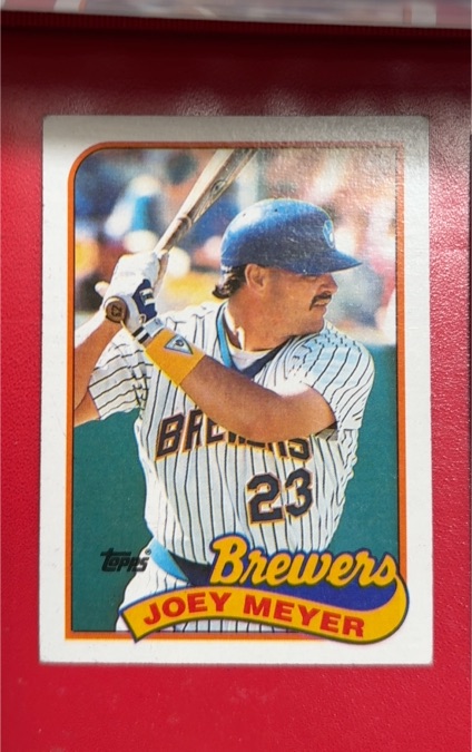 1989 Topps #136 Joey Meyer Milwaukee Brewers — front