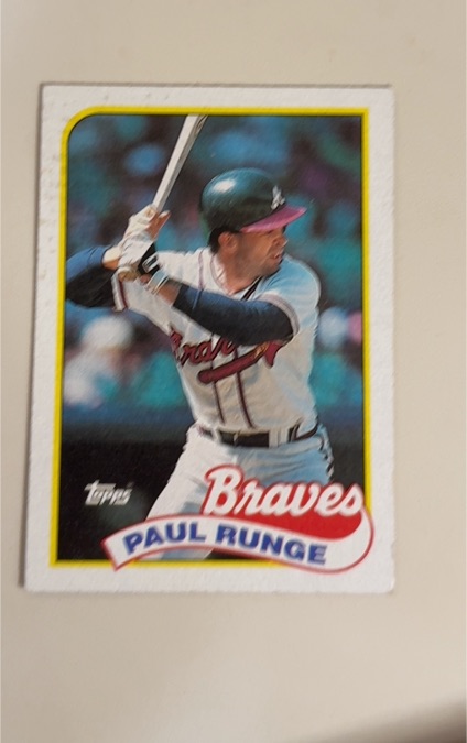 1989 Topps #38 Paul Runge — front