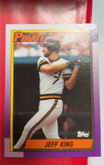 1990 Topps #454 Jeff King — front
