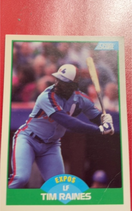 1989 Score #40 Tim Raines — front