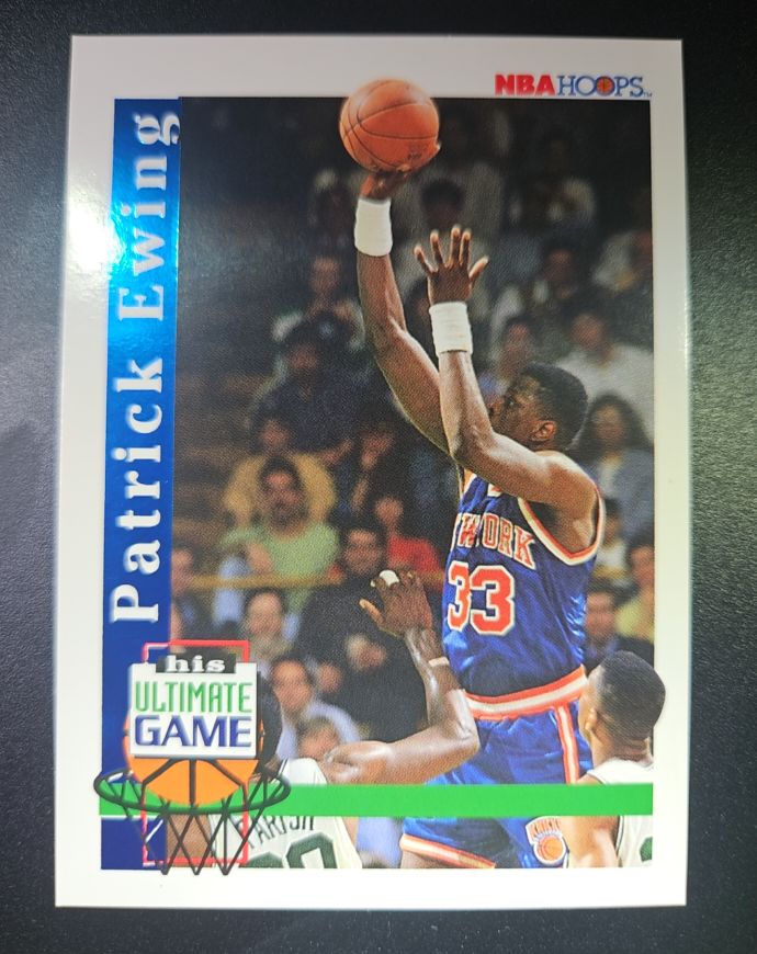 1992-93 NBA Hoops His Ultimate Game #NNO Patrick Ewing — front