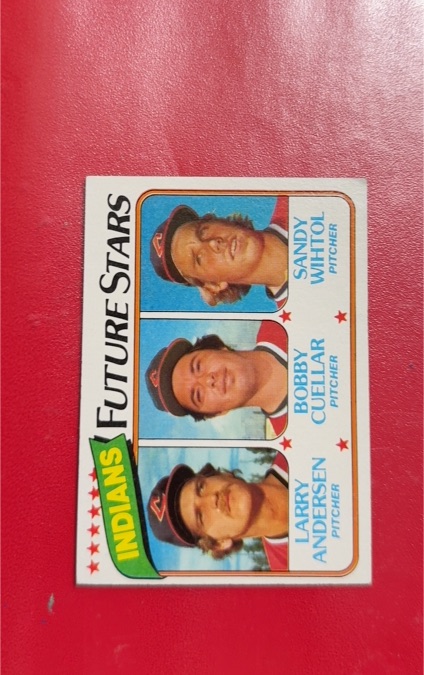 1980 Topps #665 Indians Future Stars Larry Andersen Bobby Cuellar Sandy Wihtol — front