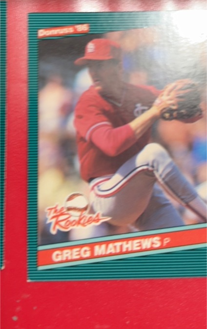 1986 Donruss The Rookies #26 Greg Mathews — front
