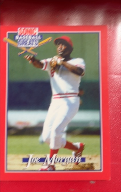 1995 Sonic Baseball Greats Joe Morgan — front