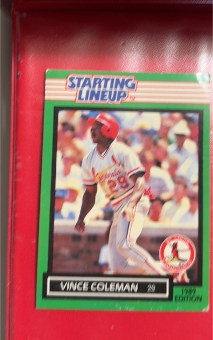 1989 Kenner Starting Lineup #29 Vince Coleman — front