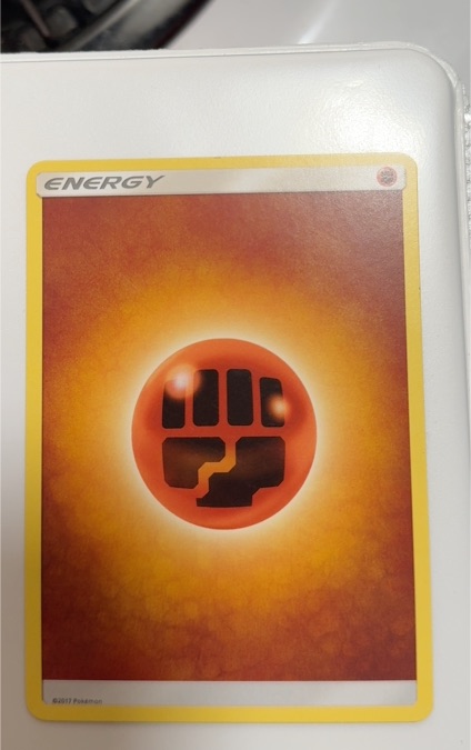 2017 Pokémon Fighting Energy — front