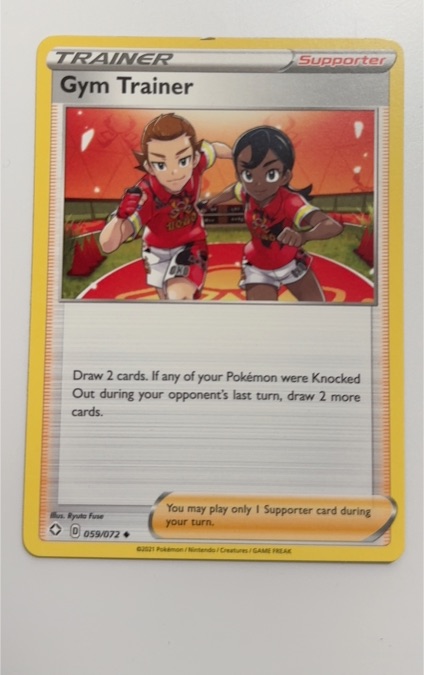 2021 Pokémon Sword & Shield Shining Fates #059 Gym Trainer — front