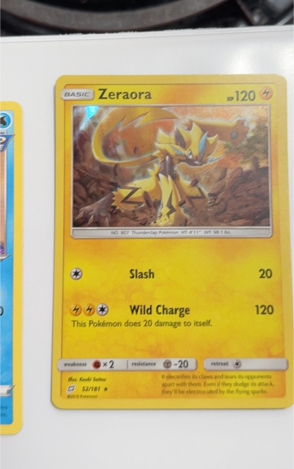2019 Pokémon SM Team Up #52 Zeraora — front