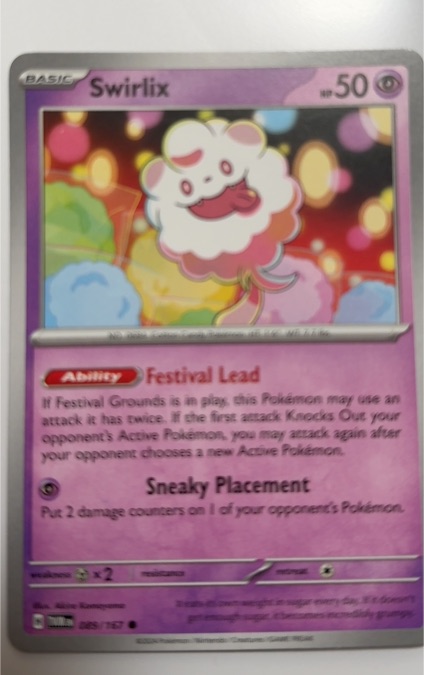 2024 Pokémon SV06: Twilight Masquerade #089 Swirlix — front