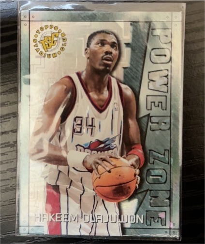 1995-96 Topps Stadium Club Power Zone #PZ7 Hakeem Olajuwon — front