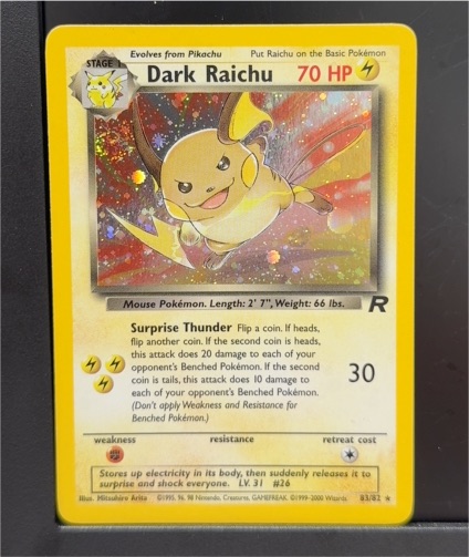 2000 Pokémon Team Rocket #83 Dark Raichu — front