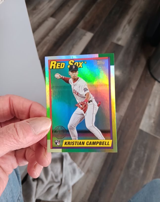 2025 Topps Update #U90-36 Kristian Campbell 1990 Topps Baseball 35th Anniversary — front