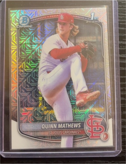 2025 Bowman Chrome Prospects #BCP-25 Quinn Mathews — front