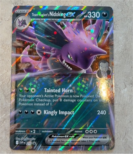 2025 Pokémon TCG Team Rocket's Nidoking ex #217 Scarlet & Violet Promo — front