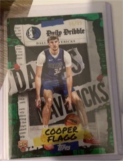 2025 Topps The Daily Dribble #DD-31 Cooper Flagg — front