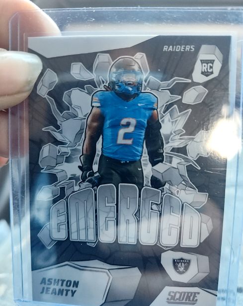 2025 Panini Score #1 Ashton Jeanty Emerged Rookie — front