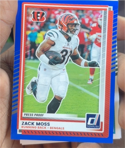 2025 Donruss #123 Zack Moss — front