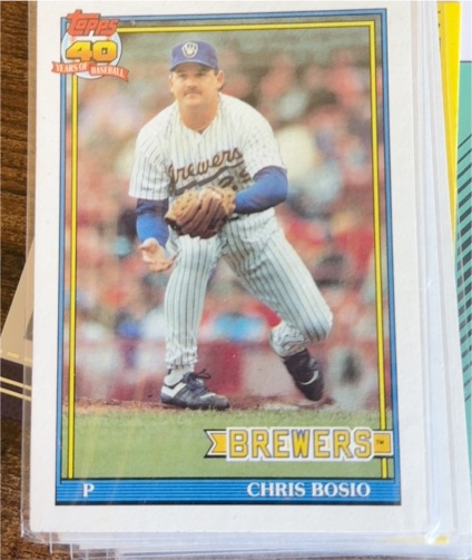 1991 Topps #217 Chris Bosio — front