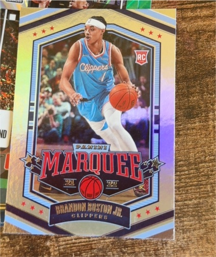 2021-22 Panini Chronicles Marquee #336 Brandon Boston Jr. — front