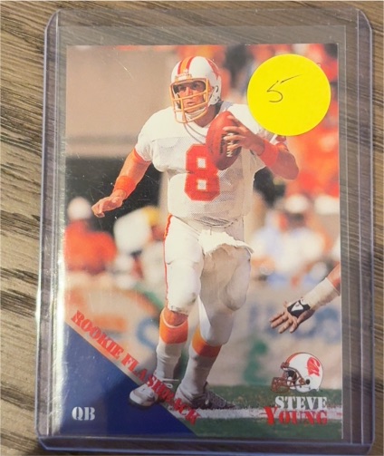 1991 Fleer #8 Steve Young Rookie Flashback — front