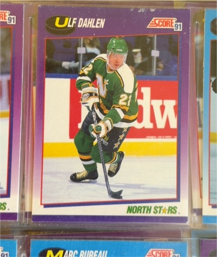 1991-92 Score #164 Ulf Dahlen Minnesota North Stars — front