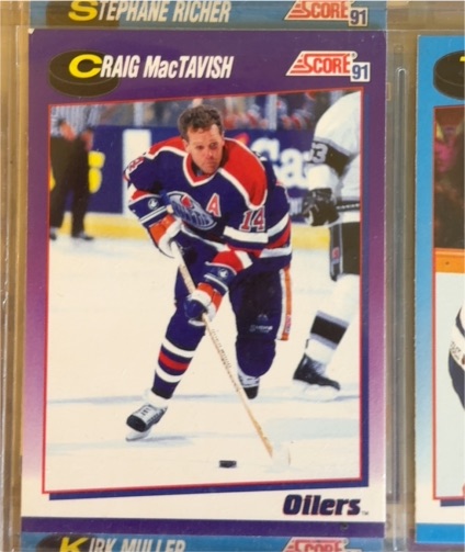 1991-92 Score #202 Craig MacTavish Edmonton Oilers — front