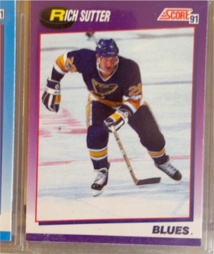 1991-92 Score #63 Rich Sutter — front