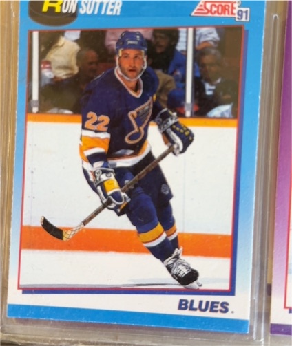 1991-92 Score #619 Ron Sutter — front