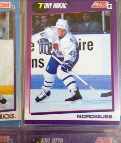 1991-92 Score American #122 Tony Hrkac Quebec Nordiques — front
