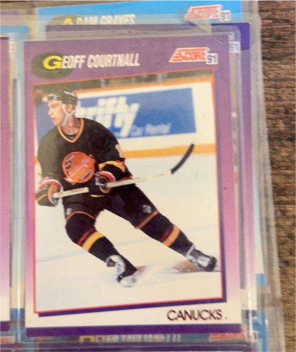 1991 Score #150 Geoff Courtnall — front