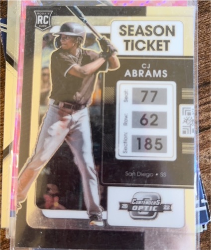 2022 Panini Chronicles Contenders Optic Season Ticket #12 CJ Abrams — front