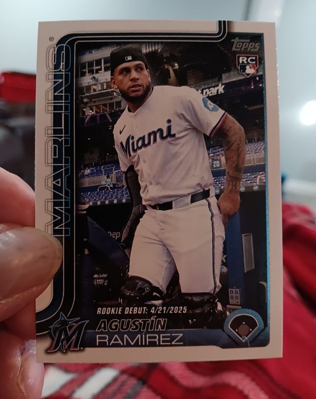 2025 Topps Chrome Update #USC38 Agustin Ramirez Rookie Debut — front