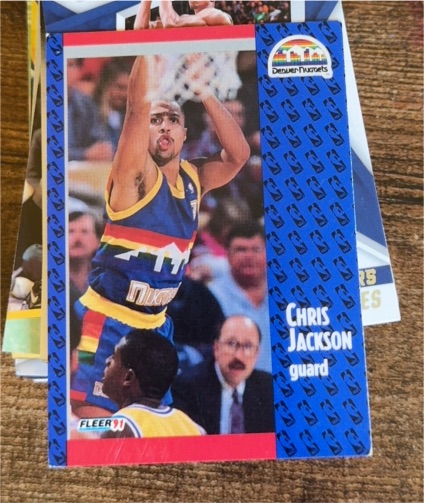 1991-92 Fleer #49 Chris Jackson Denver Nuggets — front